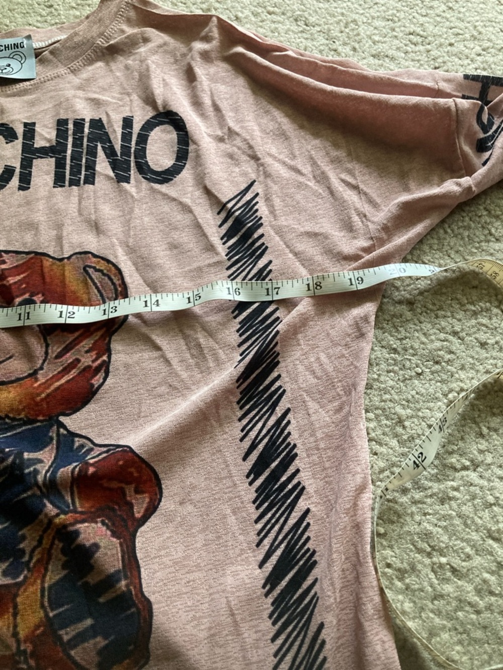Moschino Pink Teddy Graphic Long Sleeve Top - Picture 2 of 11